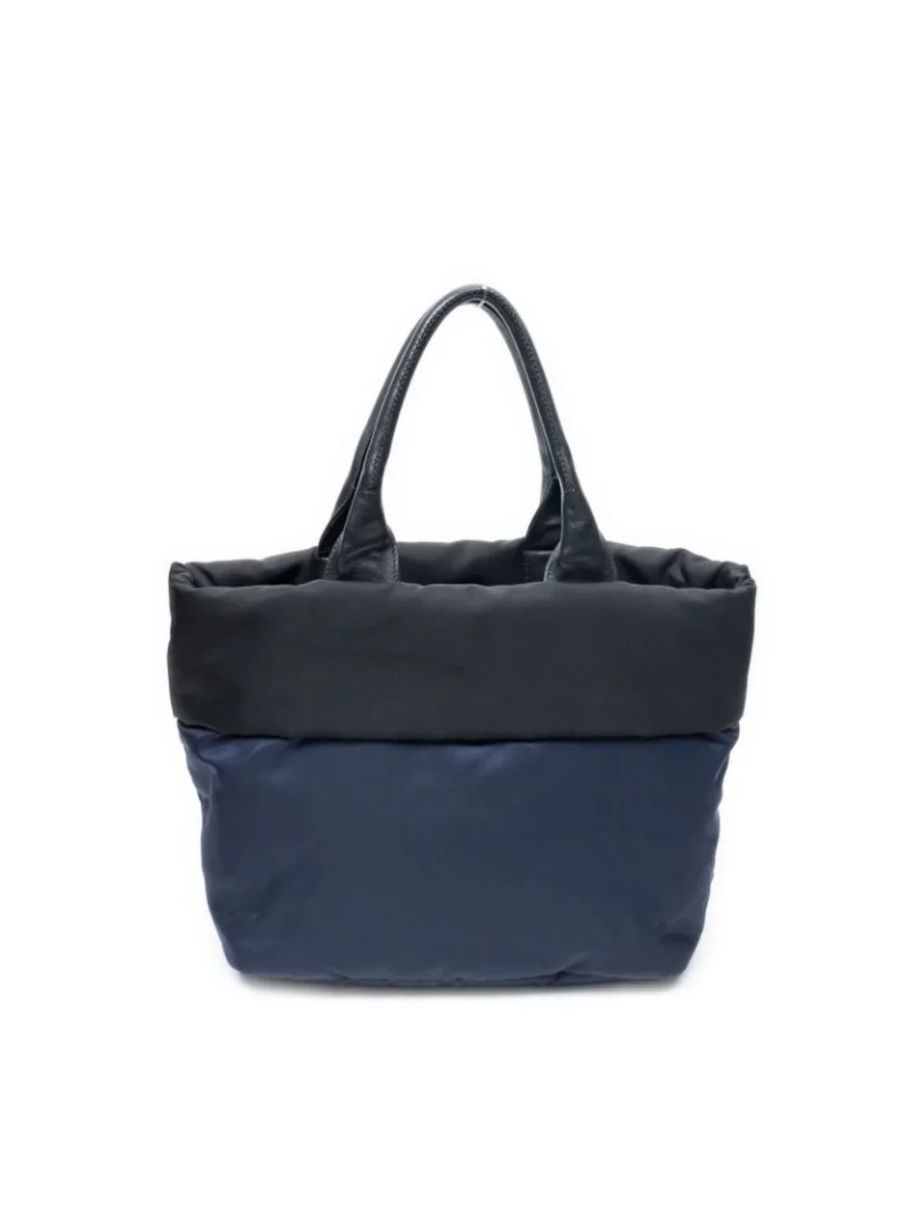 Prada Small Reversible Tote Bag Navy Black Nylon Canvas